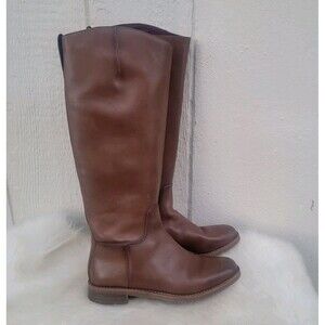 Franco Sarto Marlisa Riding Boots Womens 9.5M Brown Leather Knee High Tall